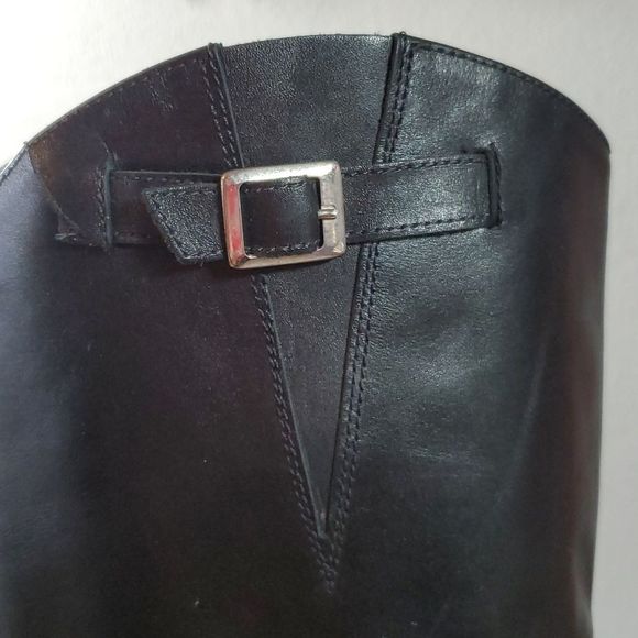 Charles David "Rumble" Equestrian Knee High Black Leather Riding Boot Size 10 - Picture 9 of 15